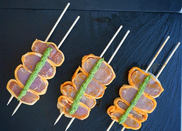 Pork tenderloin skewers